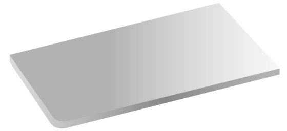 Schéma d'option de découpe affleurante pour table